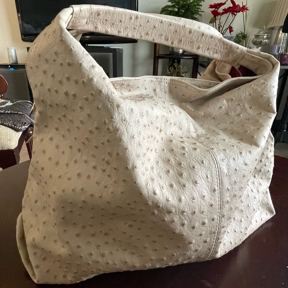 Furla Handbags - Furla Ostrich 💯 % Leather Hobo Bag